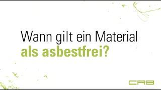 When is a material considered asbestos-free? (Results/Thresholds)