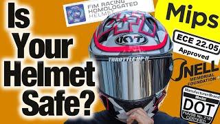 THIS COULD SAVE YOUR LIFE - Helmet ratings Explained - DOT, ECE, SNELL, FIM, MIPS