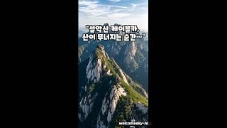 "설악산 케이블카, 산이 무너지는 순간…" #AI #shorts  #AI Shorts #쇼츠 #AI 쇼츠 #설악산 #산사태
