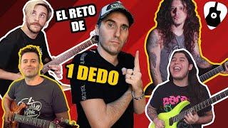 Reté a 9 YOUTUBERS GUITARRISTAS famosos a tocar un solo de guitarra ROCK pero usando sólo 1 dedo