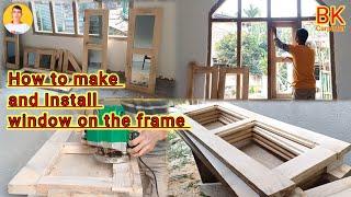 How to make a wooden window sash frame || लकड़ी की खिड़की का पल्ला फ्रेम कैसे बनाएं || Bk Carpenter