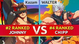 GGST ▰ Kazam (#2 Ranked Johnny) vs WALTER (#4 Ranked Chipp). High Level Gameplay