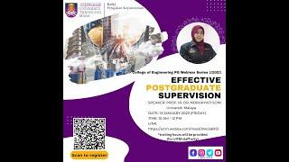 Effective Postgraduate Supervision