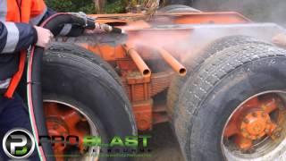 ProBlast Melbourne - Removing epoxy paint from truck chassis