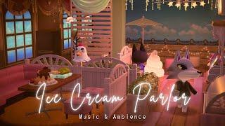 Ice Cream Parlor ambience  Jazz & Bossa Nova music + Ocean waves sound