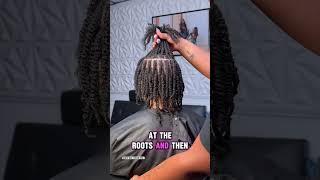 Starter locs 2 strand twist method #starterlocs #2strandtwist