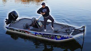 Bass Fishing in my NEW BASS BOAT... (IT'S WRAPPED)