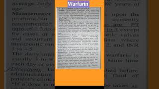 Warfarin,Dose And Drug Interaction, Anti-Coagulant