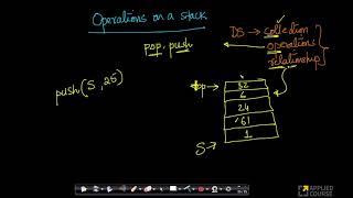 Operations Push and Pop | Stacks | Appliedcourse