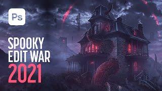 My Entry to Benny's Spooky Edit War 2021! Photoshop Speed Art