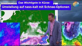 Das Wichtigste in Kürze: Nächste Woche Umstellung auf nass-kalt. Tendenziell viel Alpen-Schnee!