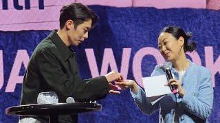 Lee Jae Wook's cute and funny moments with host Ms. Sam Oh during Manila Fan meet  #이재욱 #이재욱팬미팅