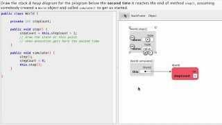 Java - Stack and Heap Diagrams - Method Calls (Without Arguments)