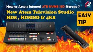 How to Access 2TB Internal Storage in Atem Television Studio Switchers | #blackmagic #atem