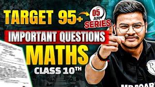MP Board Class 10th Maths Important Questions 2025  | 5 AM Series | By Gaurav Sir | MP Board Wallah