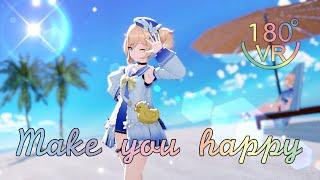 【VR180 Toon】【Barbara(Summertime Sparkle)】Make you happy【Genshin Impact MMD】