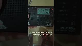 62 anos de História Rádio Cultura 670 Khz - 107.5 MHz Nova Frequência#shorts