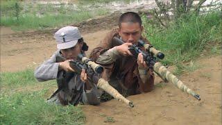 The sniper halted the Japanese artillery barrage and blew up the barrel with one precise shot!