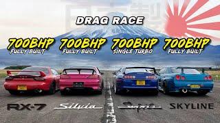 WHEN LEGENDS RACE PT 5.. 700HP SKYLINE v SUPRA v RX7 v SILVIA