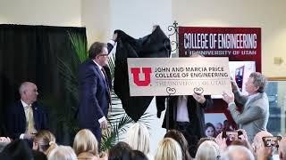 John and Marcia Price College of Engineering Unveiling