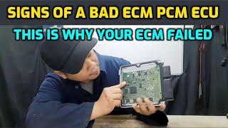 SIGNS OF A BURNT OR BAD ENGINE CONTROL MODULE (ECM PCM ECU) I EXPLAIN COMMON CAUSES WHY IT FAILS