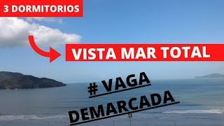 Venda apartamento VISTA MAR TOTAL de 3 dormitórios, andar alto, na orla da Praia Aparecida - Santos