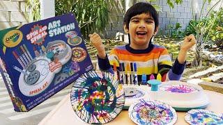 Crayola Spin and Spiral Art Station is a fun arts and crafts toy for kids