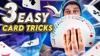 LEARN 3 Super Easy CARD TRICKS!!