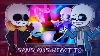 Sans aus react to GG!Underfell Sans vs Undertale Sans