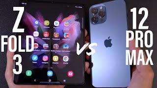 Samsung Galaxy Z Fold 3 vs iPhone 12 Pro Max SPEED TEST!