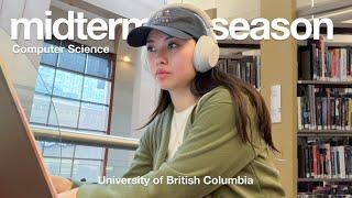 midterm study vlog ⭐ computer science senior @ UBC