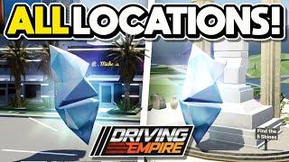 HOW TO GET *ALL 5 SHINES LOCATIONS* in Driving Empire!! | ROBLOX THE GAMES EVENT!!