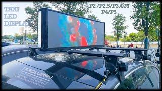 Taxi Roof Advertising LED Display Screens with P2.5 Road Testing Video | Best Price Taxi LED Signs