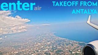 Takeoff from Antalya | Enter Air | Boeing 737-800 [4K60]