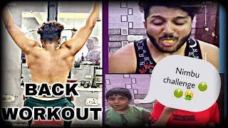 Back workout and lemon challenge #vlog 64