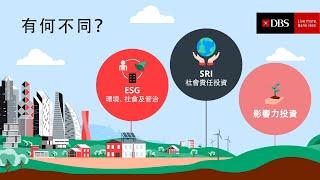 環境、社會及管治(ESG)、社會責任投資(SRI)及影響力投資