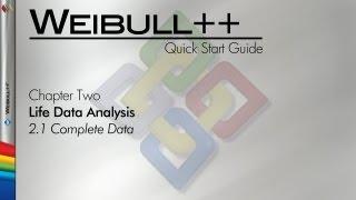 Weibull++ 8 Quick Start Guide Chapter 2.1: Complete Data