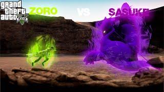 GTA 5 - Zoro Vs Sasuke | Battle of the Swordsmen | Jump Force Battle Concept