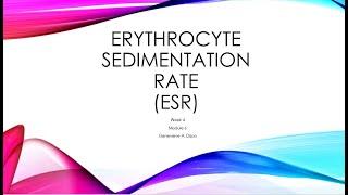 Erythrocyte Sedimentation Rate