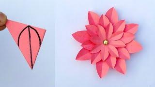 How To Make Paper Flowers | Easy Paper Flower Making Step By Step | Paper Flower Craft