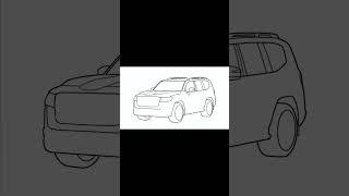 How to draw a Toyota LANDCRUISER LC300/ drawing toyota lc300