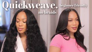 Natural Quick Weave | Beginner Friendly + NO BRAIDS