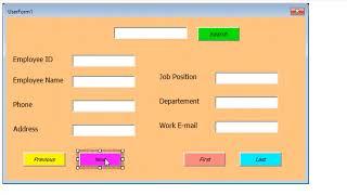 VBA Userform: Search for data and move from one record to another using next and previous buttons