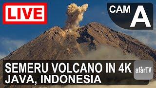  Live Now: 24/7 Erupting Semeru Volcano in Java, Indonesia in 4K Ultra HD (CAM A)