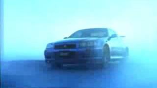 gtr-r34 nissan, skyline GT-R R34 old classic TV commercial AD