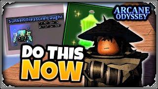 100% Item Fishing Chance! Sunken Tutorial! | Arcane Odyssey