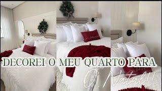 Decorei o quarto de uma forma simples, mas que ficou, decoração de Natal