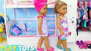 Baby Doll Morning Routine in Bedroom with Bunk Beds! Play Toys