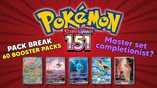 Breaking into 60 PACKS of Scarlet & Violet 151 - Chasing The Master Set