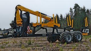 Custom made extra long frame on Oniar 346Re 4WD with Nokian 710/40-22,5 wheels & Oniar 10200 crane